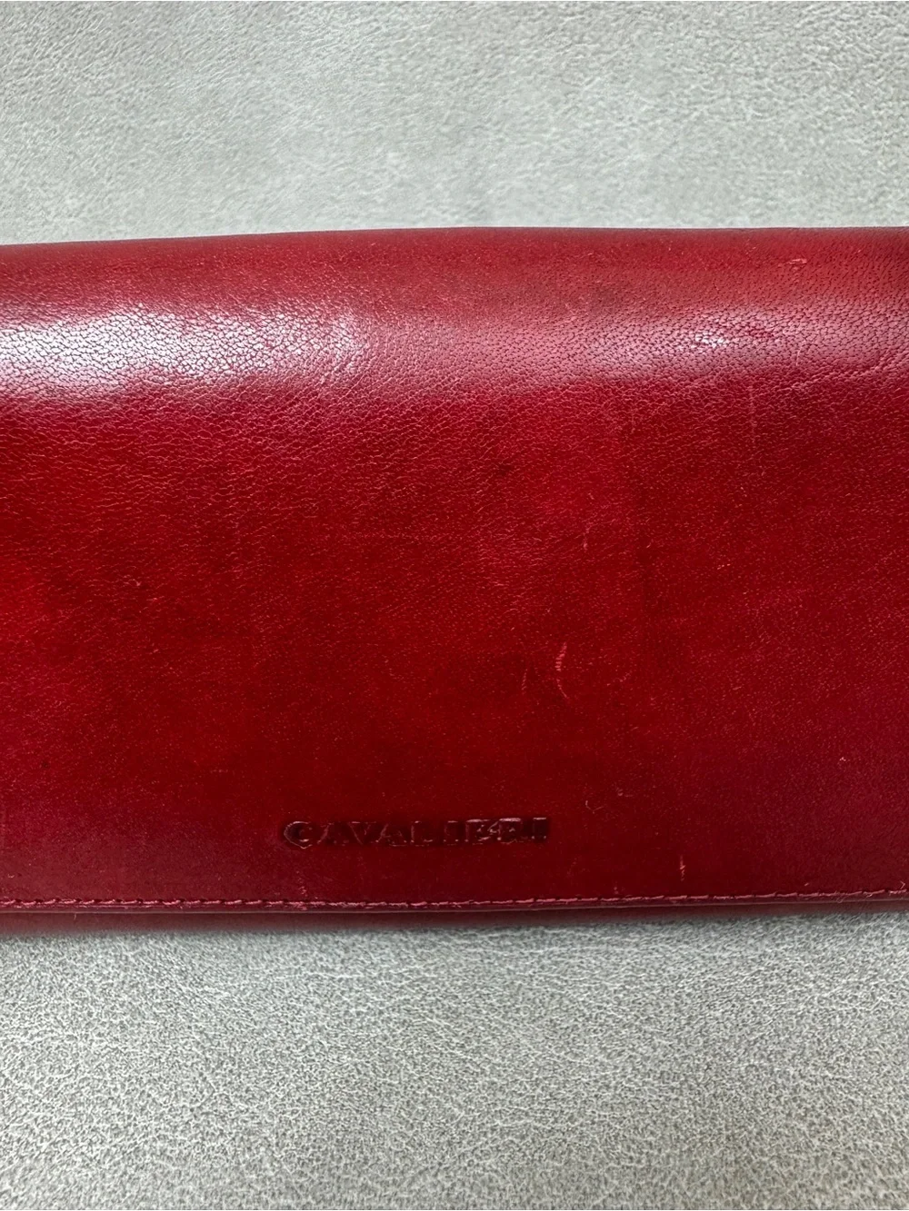 Classic Red Leather Continental Wallet by